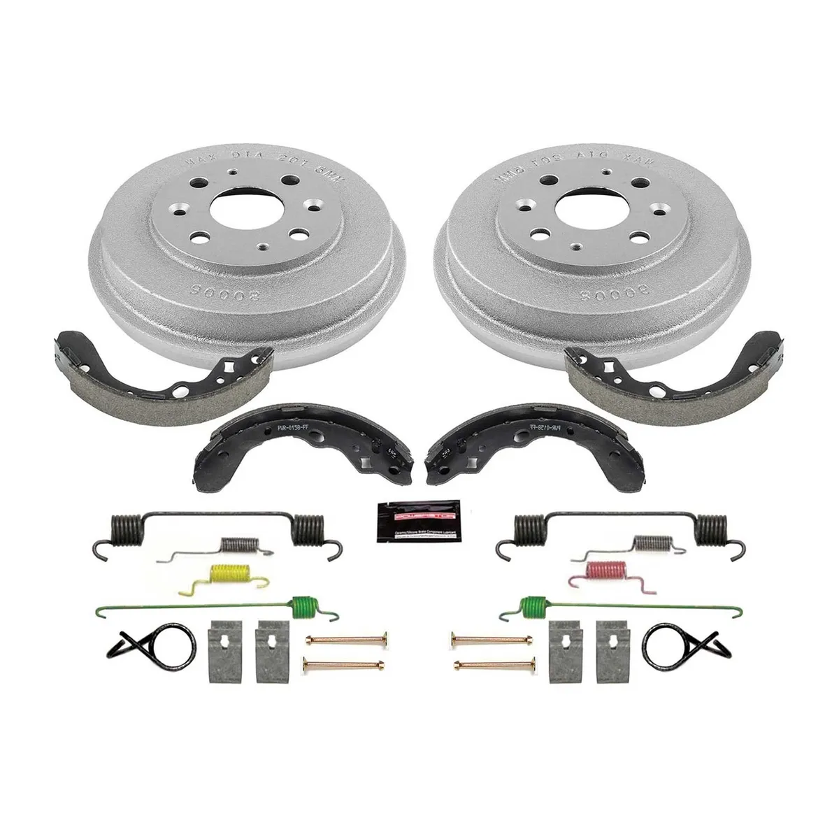 Direct Replacement Kit: Coated Drums; Shoes W/Hold Down Kit product image