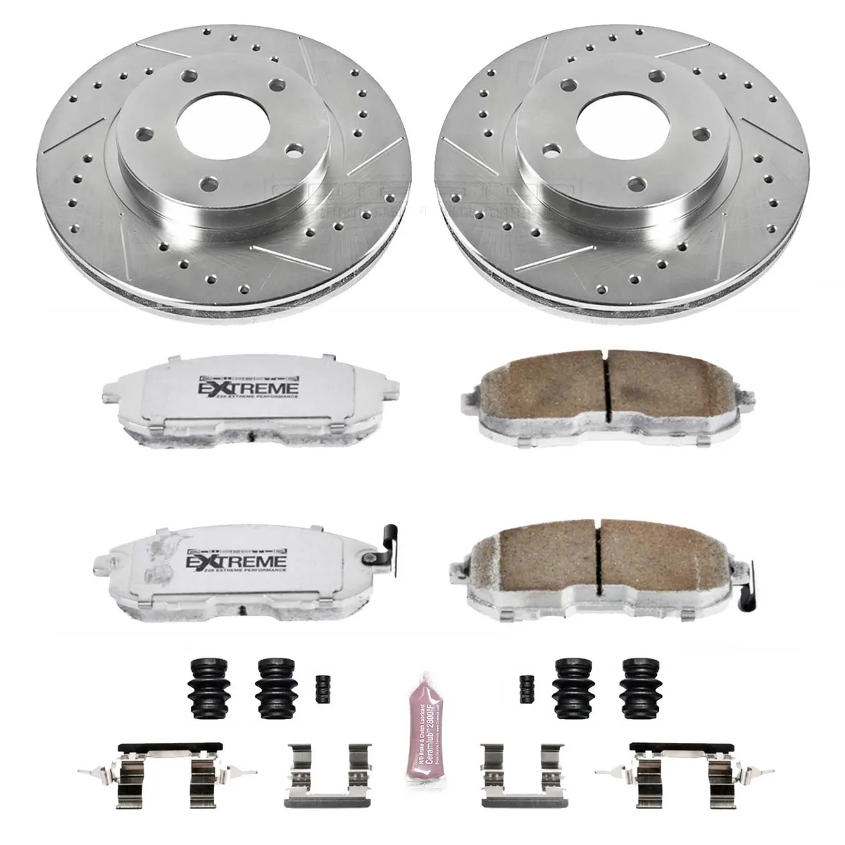 Z26 Street Warrior Upgrade Kit: Drilled/Slotted Rotors; Carbon-Fiber Ceramic Pads W/Hardware product image