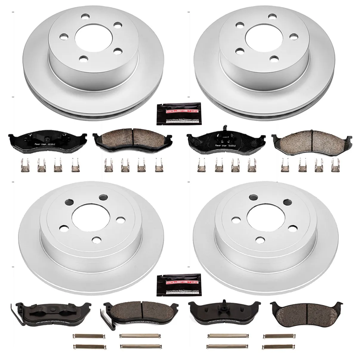 Z17 Geomet Coated Rotor Kit: Genuine Geomet Fully Coated Rotors; Ceramic Pads W/Hardware product image