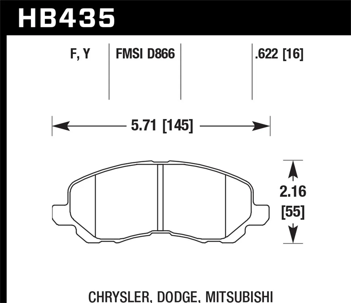 2000 2017 Chrysler Dodge Jeep Mitsubishi Lts Brake Pads product image