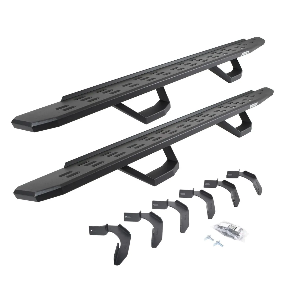 Go Rhino Go Rhino 6961268020PC - RB30 Running Boards with Mounting Brackets & 2 Pairs of Drops Steps Kit - Textured Black