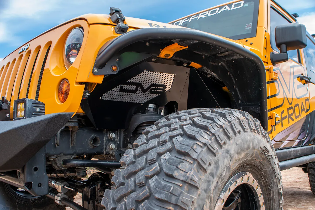DV8 Offroad Aluminum Front Inner Fenders Black - JK product image