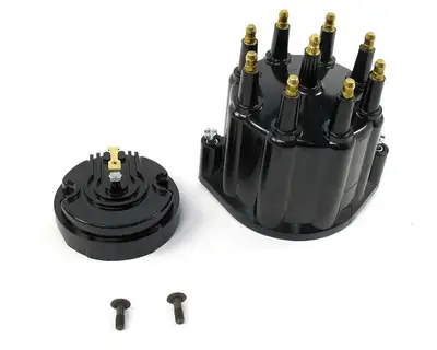 Pertronix Pertronix Replacement Cap And Rotor Kit For 8-Cylinder Flame-Throwerbillet Distributors. Black Male Style Cap.