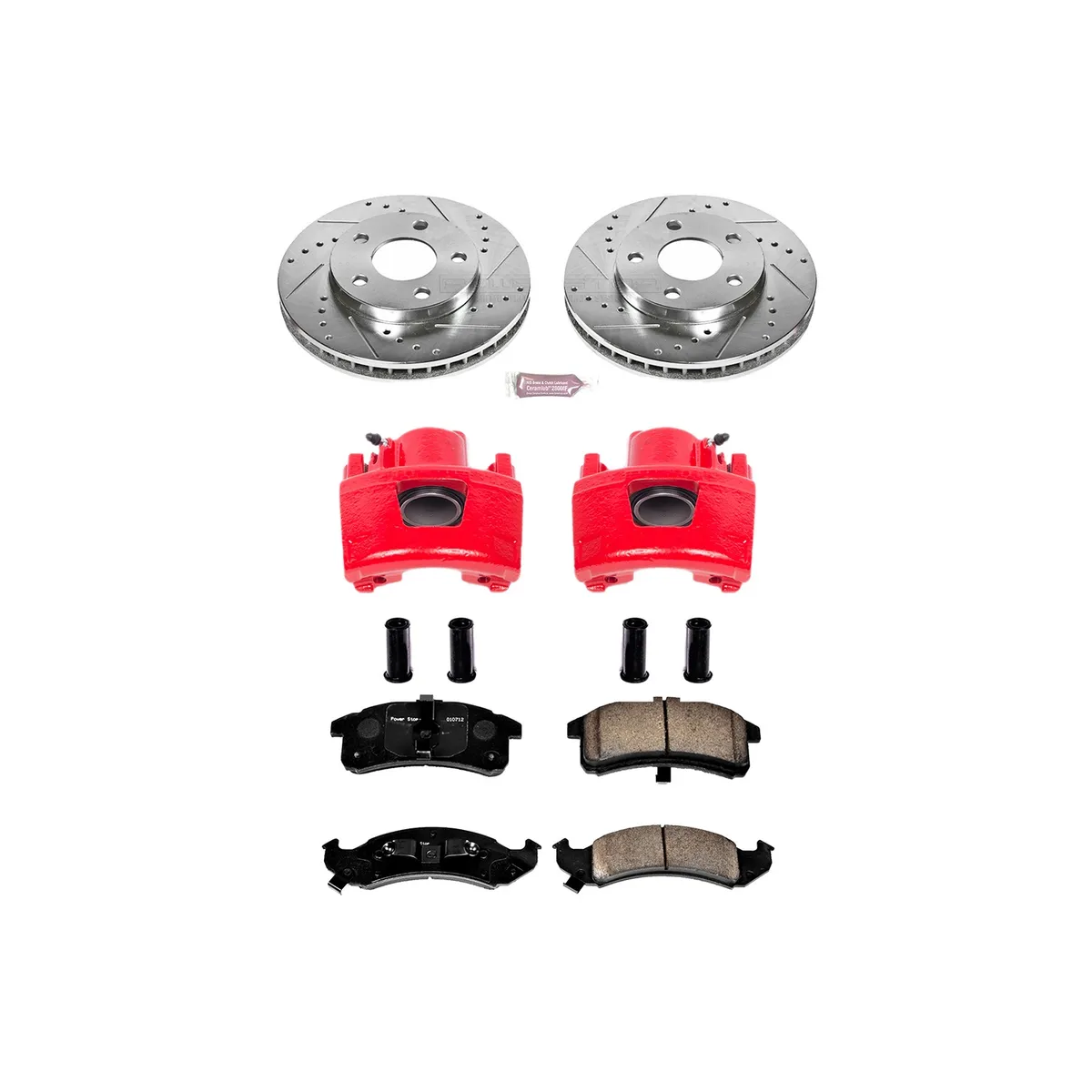 Z23 Evolution Sport Upgrade Kit: Drilled/Slotted Rotors; Carbon-Fiber Ceramic Pads; Powder Coated Calipers product image