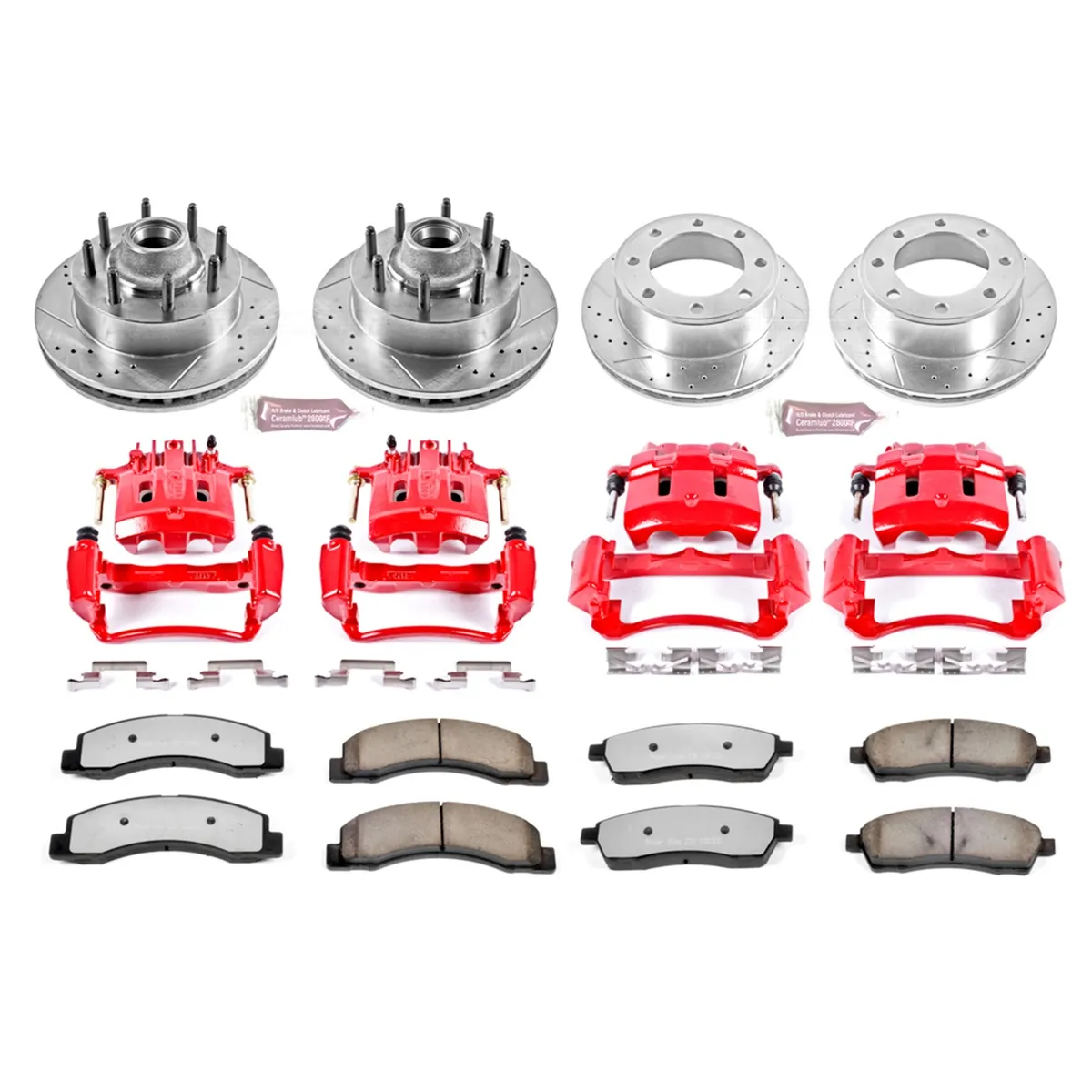 Z36 Truck/Tow Upgrade Kit: Drilled/Slotted Rotors; Carbon-Fiber Ceramic Pads; Powder Coated Calipers product image