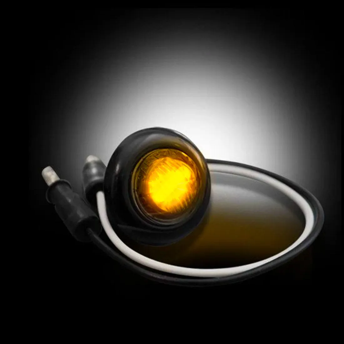 Universal Amber LED Front Lower Air Dam Light Kit with Smoked Lens and Black Bezel - 9pc Sequentially Connected LED Ligh product image