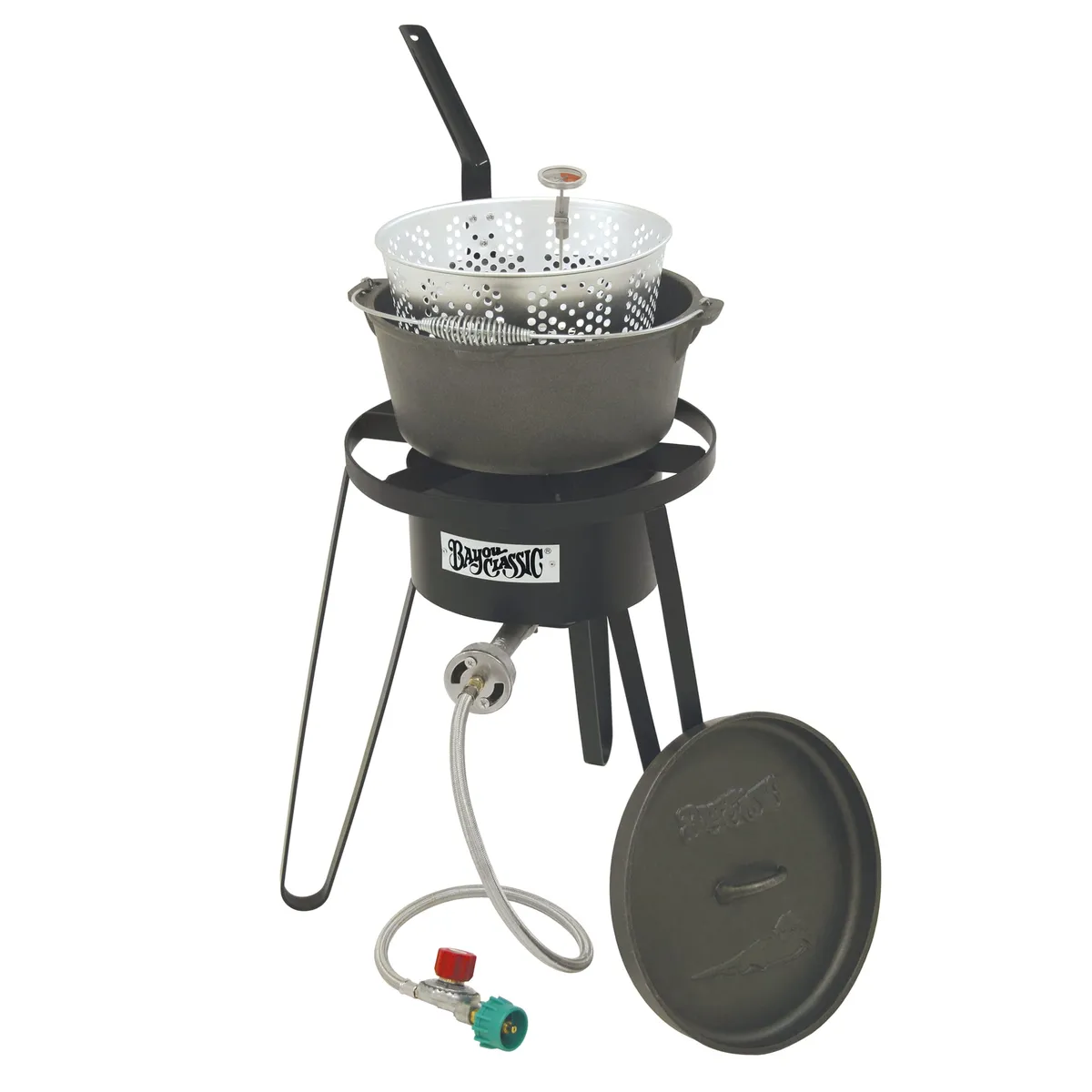 Bayou Classic 8qt Cast Iron Fish Cooker Kit