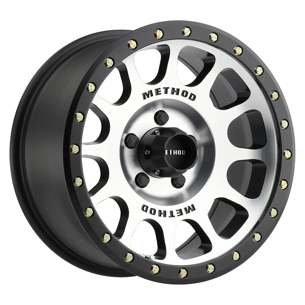 Aluminum Wheels 18x9 NV MR305 Bolt Pattern 6 On 139.7 Offset 18 Lip Size 1.38 Black BM Machined Face-Black Street Loc Method product image