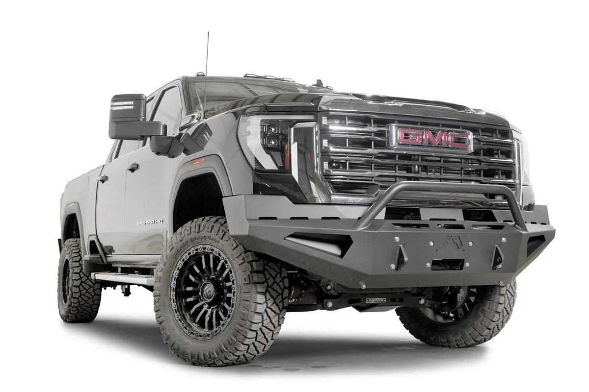24c Sierra 2500/3500 HD HD Red Steel Front Bumper Matte product image