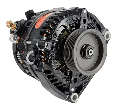 Power Master Alternator; Denso; 245 Amp; 3 in.; 6 Groove Under Drive Pulley; 1 Wire; Hair Pin Replacement; Black Finish;