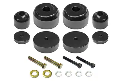 Rock Jock Bump Stop Kit 97-06 Wrangler TJ/LJ/XJ/MJ Front Includes Polyurethane Bump Stops Aluminum Spacers Hardware RockJock 4x4