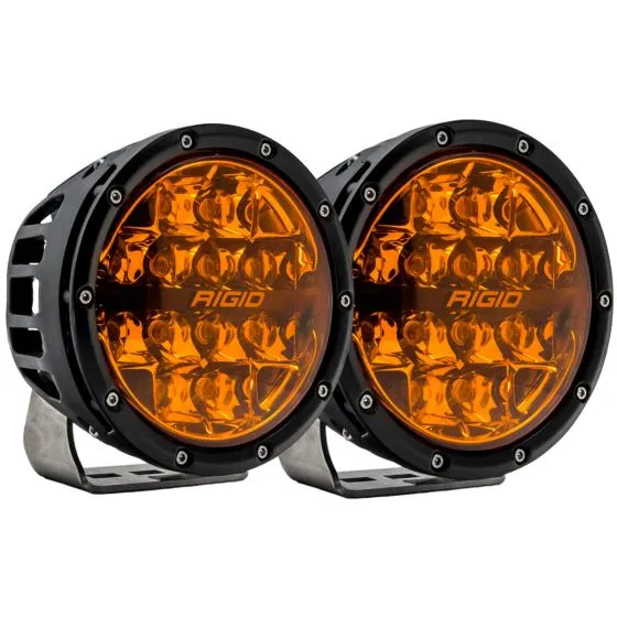 360-Series LED Off-Road Light; 6 in.; Spot Beam; w/Amber Pro Lens; Pair; product image