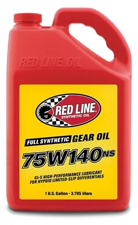 75W140NS Gear Oil Synthetic GL-5 Differential Gear Oil 1 Gallon Red Line Oil product image
