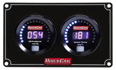 Quickcar Racing Products Digital 2-Gauge Panel OP/WT