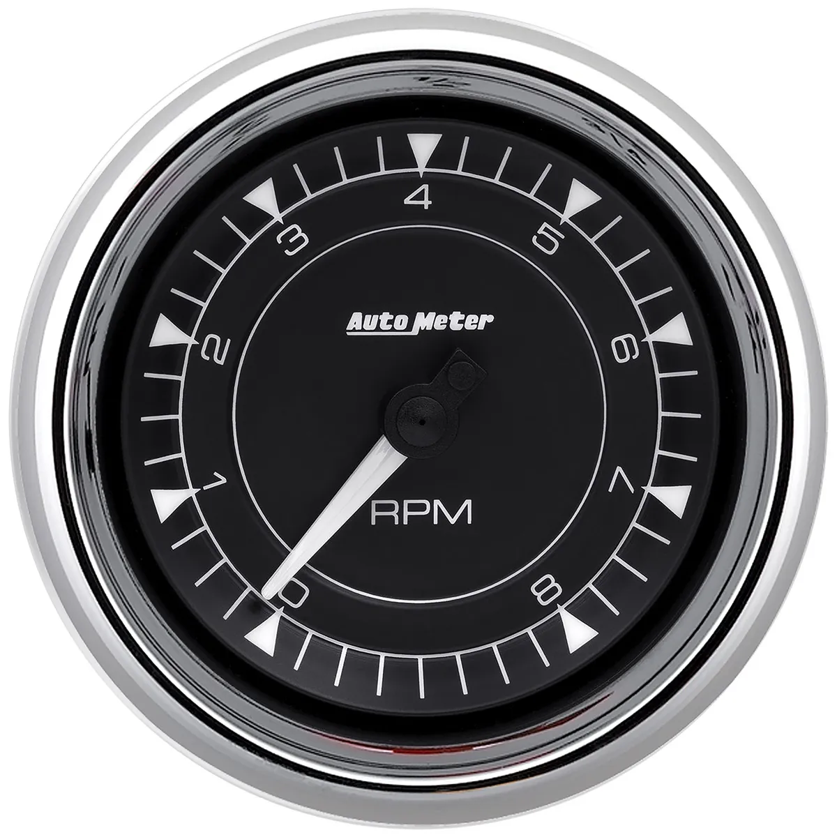 Gauge Tachometer 3 3/8in 8k RPM Indash Chrono Chrome product image