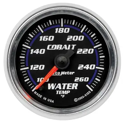 AutoMeter Gauge, Water Temp, 2 1/16", 100-260?F, Digital Stepper Motor, Cobalt