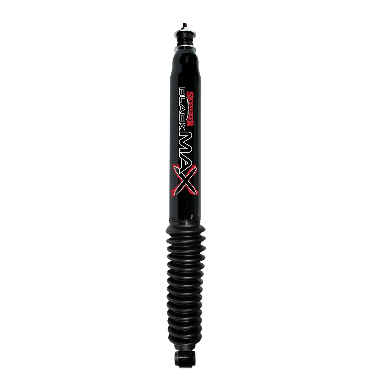Black MAX Shock Absorber w/Black Boot 22.75 Inch Extended 13.54 Inch Collapsed 07-18 Wrangler JK Skyjacker product image