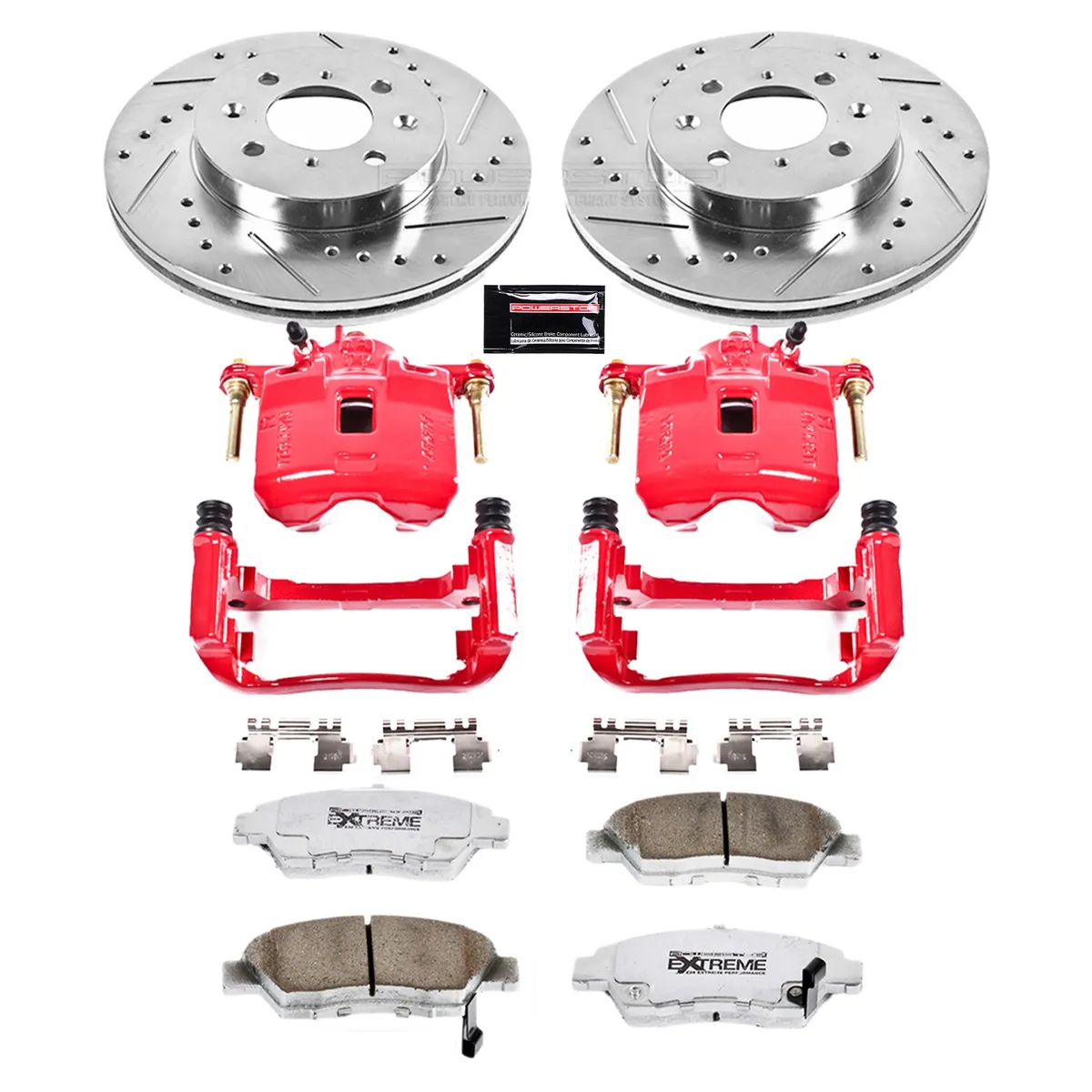 Z26 Street Warrior Upgrade Kit: Drilled/Slotted Rotors; Carbon-Fiber Ceramic Pads; Powder Coated Calipers product image