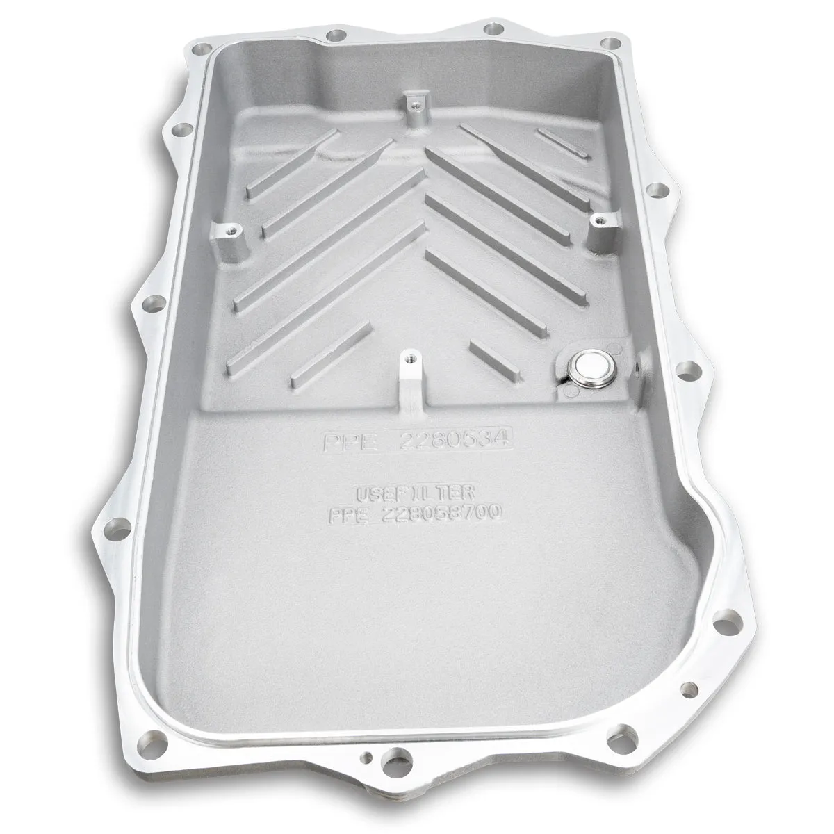 2010-2022 w/ ZF-8 Speed Heavy-Duty Cast Aluminum Transmission Pan Raw product image