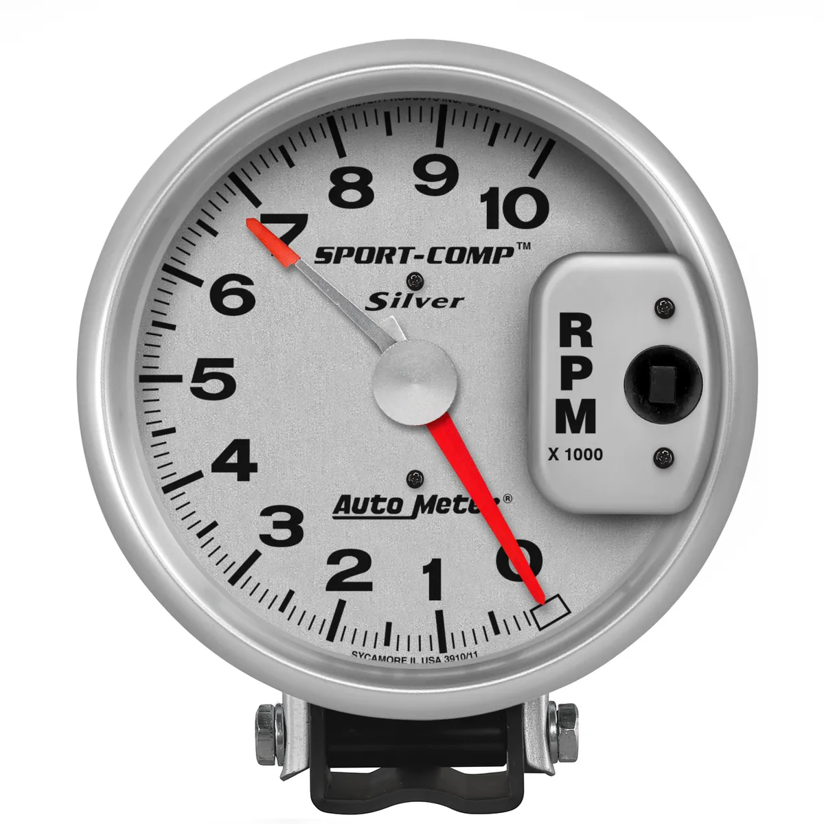 Gauge, Tachometer, 5", 10k RPM, Pedestal w/ Red Line, Ultra-Lite product image