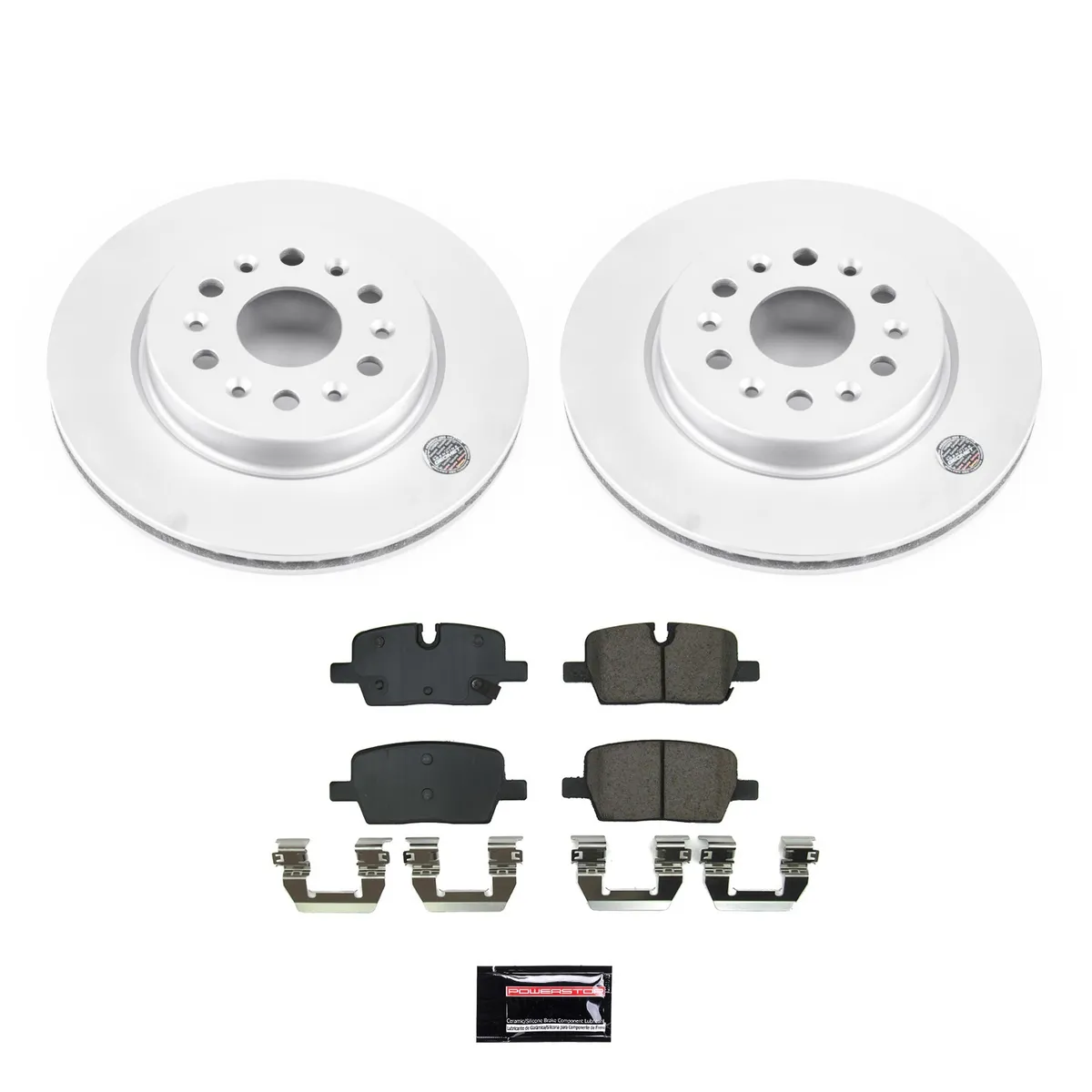 Z17 Geomet Coated Rotor Kit: Genuine Geomet Fully Coated Rotors; Ceramic Pads W/Hardware product image