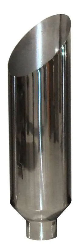 Pypes Performance exhaust Exhaust Stack Pipe Miter 5 in OD x 8 in x 36 in 8 In Tip Clamp On Hardware Not Incl Polished 304 Stainless Steel Pypes Exhaust