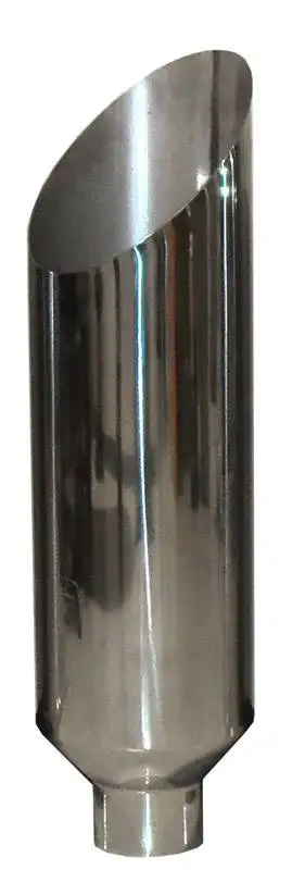 Pypes Performance exhaust Exhaust Stack Pipe Miter 5 in OD x 8 in x 36 in 8 In Tip Clamp On Hardware Not Incl Polished 304 Stainless Steel Pypes Exhaust