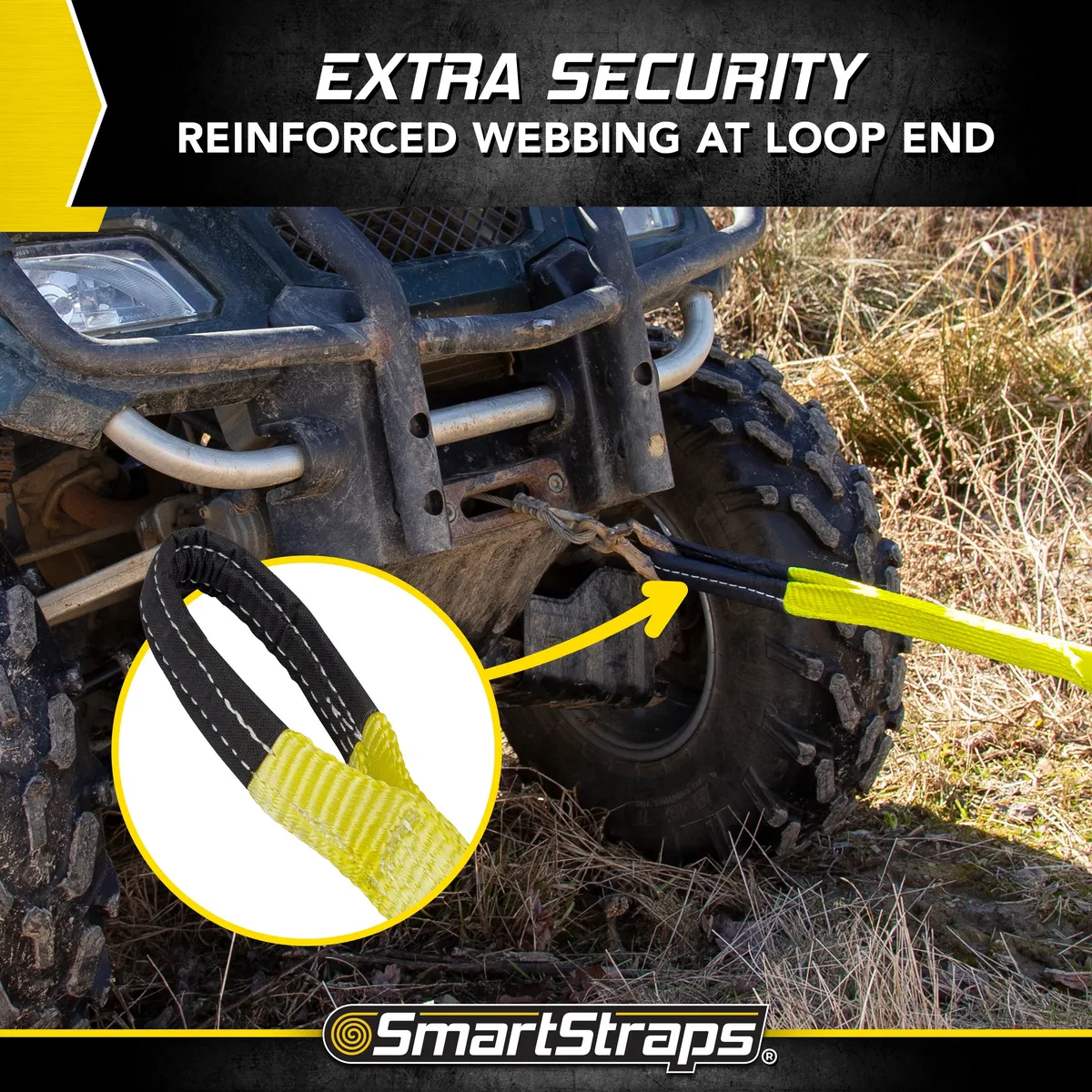 2in x 30ft 15000lb Recovery Strap W/Loop Ends product image