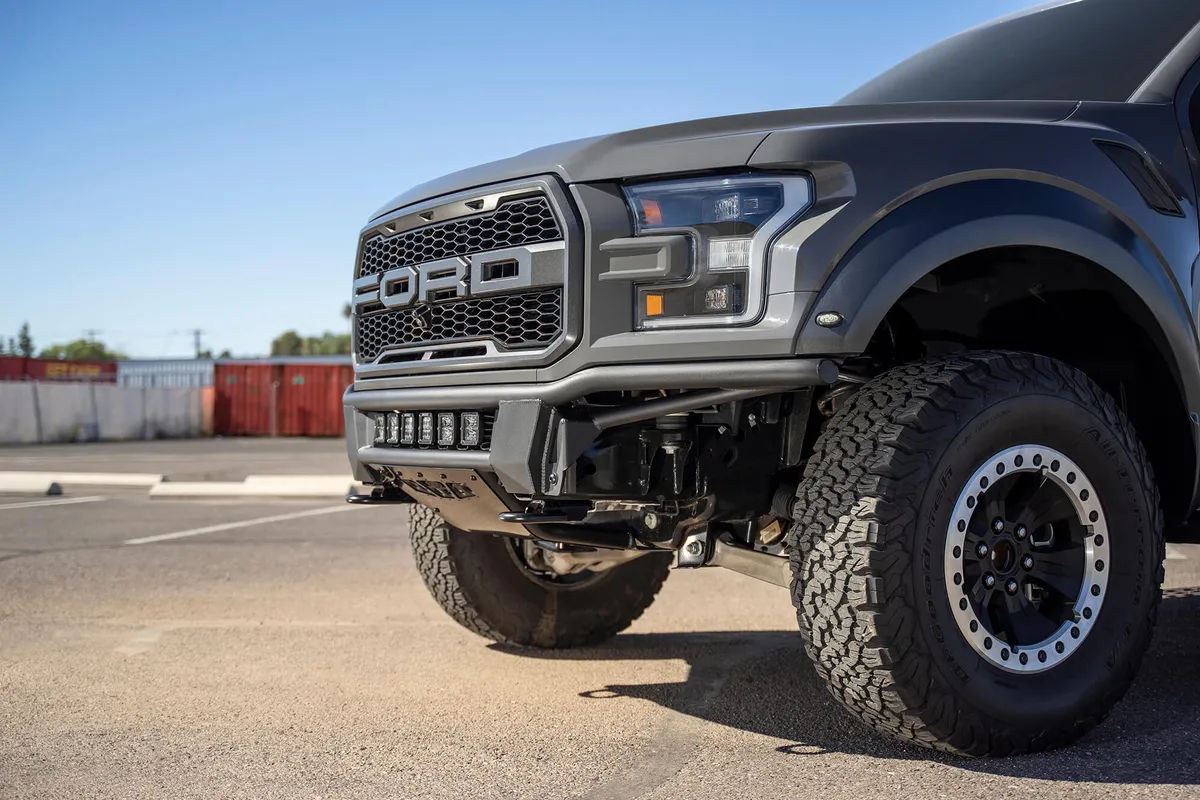 1720 F150 Raptor Add Pro Bolton Front Bumper W/6 Dually Mounts/20 Universal Mounthammer Black product image