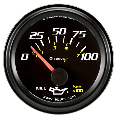 AutoMeter 2.0 Dia Oil Pressure Gauge Black 0-100psi