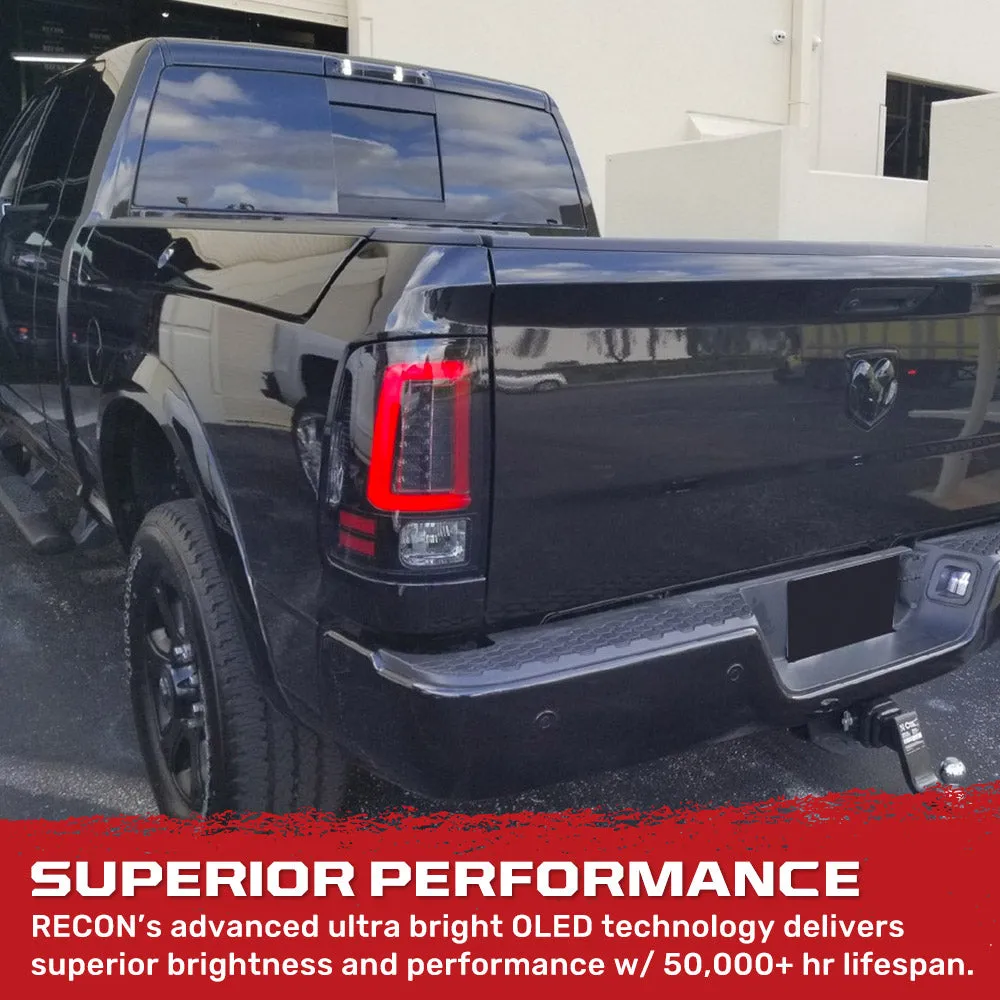 Dodge 09-18 RAM 1500 And 10-18 RAM 25003500 Oled Tail Lights Replaces Factory OEM Halogen Tail Lights - Smoked Lens product image