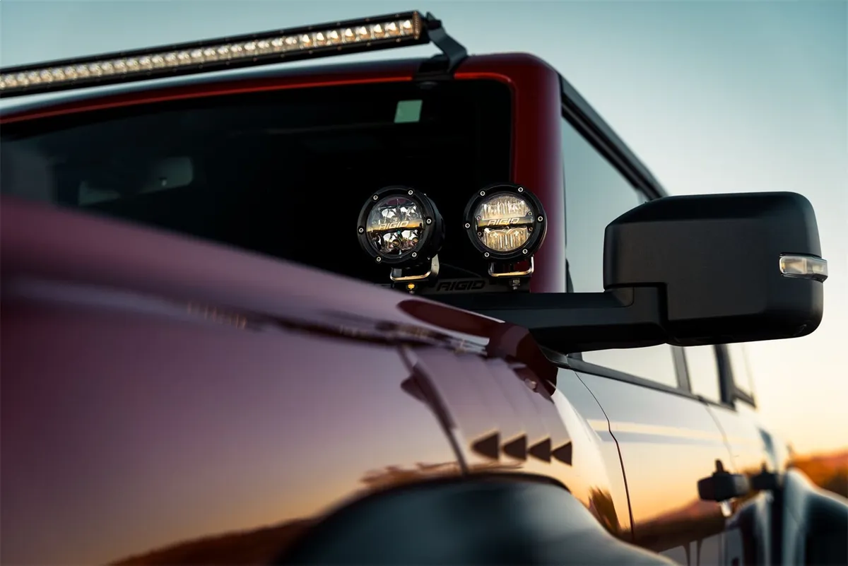 Rigid 360-Series 4 Inch Round LED Off-Road Spot Beam Pattern For Moderate Speed (20-50 Mph) And Rgbw Backlight Pair product image