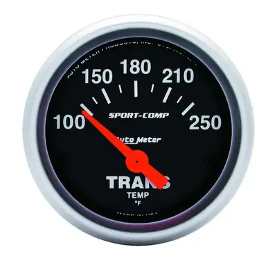 AutoMeter 2-1/16 In. Transmission Temperature, 100-250 Fahrenheit, Sport-Comp