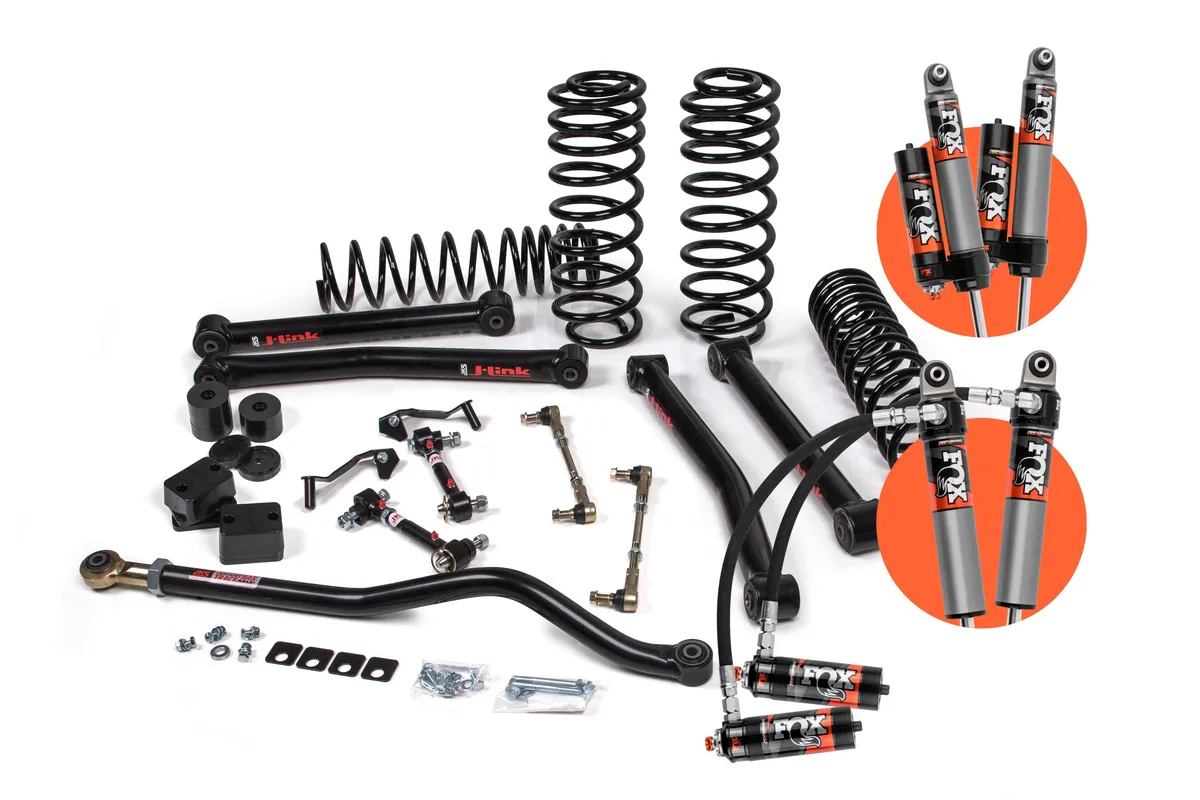 2018-2024 Jeep Wrangler JL J-Konnect 3.5 Inch Lift Kit 4 Door w/Fox 2.0 Performance Series Shocks Standard Rate Coils JSPEC product image