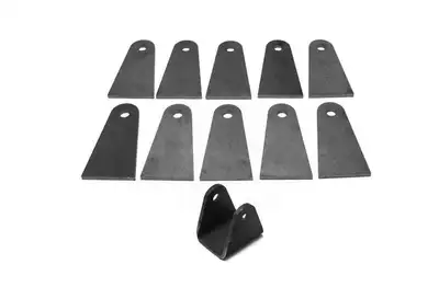 Steinjager Steinjäger Tabs and Clevises, Weld On 4 Link Tab and Clevis Kits 0.500 Bore Straight Mount 3.00 Inch Clevis Jaw 4.00 Inch Straight Tab Length 1 Clevis, 10 Straight Tabs