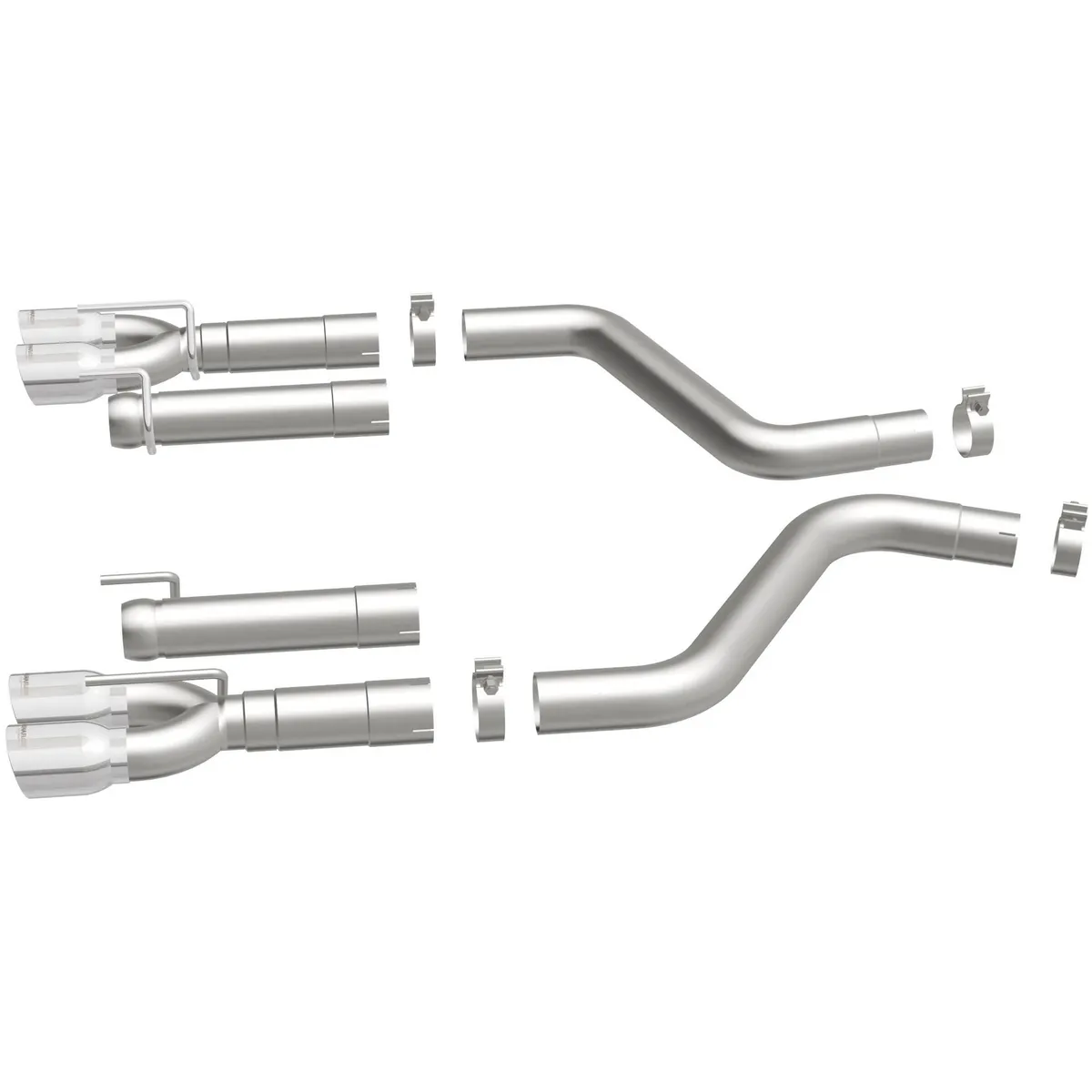 2015 Dodge Challenger V8 6.2L/6.4L Exhaust Axle-Back Stainless Steel Race Series Incl. Scat Pack & SRT Hellcat; Round Tips Provided or Reuse OE Tips. product image