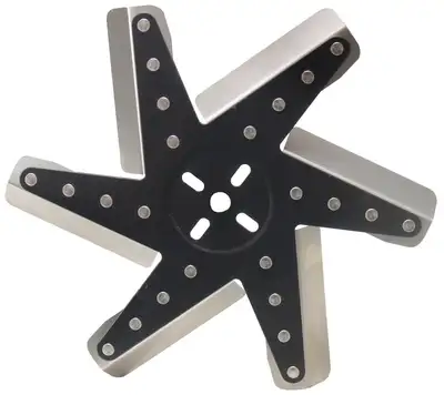 Derale 13 High Performance Stainless Steel Standard Rotation Flex Fan, Black Hub