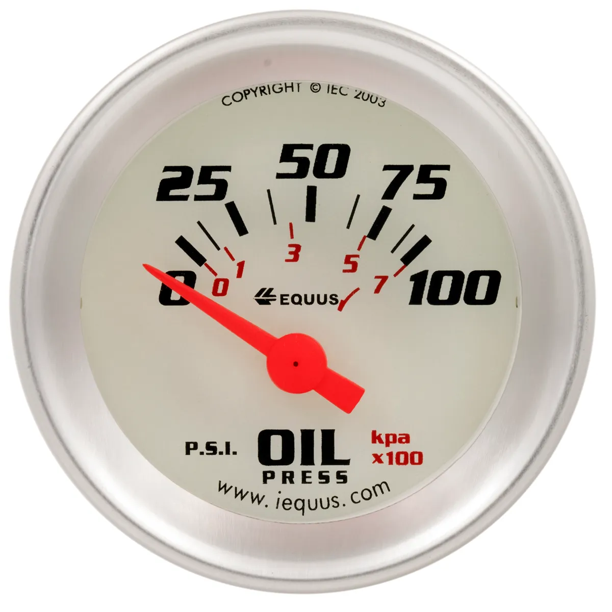 1-1/2 Dia Oil Pressure Gauge Silver 0-100psi product image