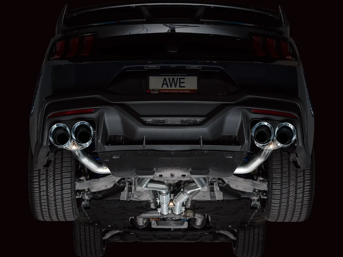AWE SwitchPath™ Exhaust for S650 Ford Mustang Dark Horse - Quad Diamond Black Tips product image