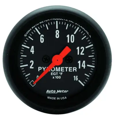 AutoMeter Gauge, Pyrometer (EGT), 2 1/16", 1600?F, Digital Stepper Motor, Z Series