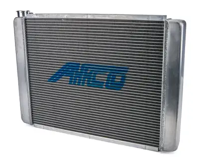 AFCO Racing Radiator, Universal Inlet, Single Pass, 19" Tall x 27.5" Wide