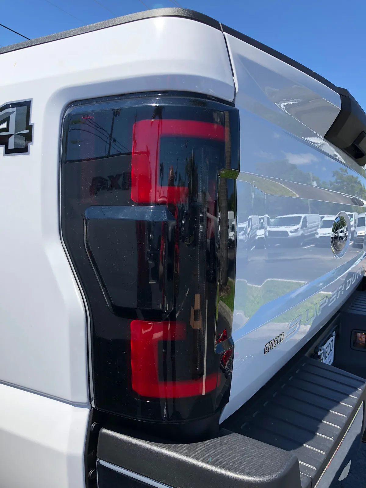 Ford Superduty F250 350 450 550 20-22 Replaces OEM LED Style Tail Lights With Blis Blind Spot Warning System Oled Tail Lights - Red Lens product image