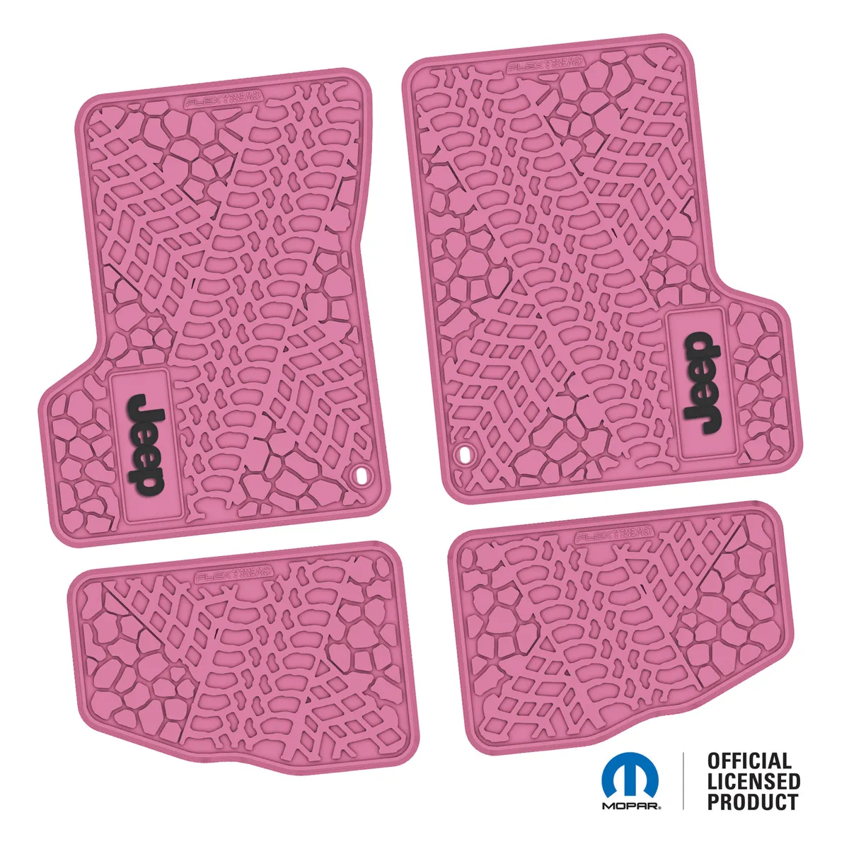 Ngtt44011877- 97-02 Jeep TJ 2DR Front And Rear- Tire Tread/Scorched Earth Scene w/ Jeep Insert - Gray w/ Red Insert product image