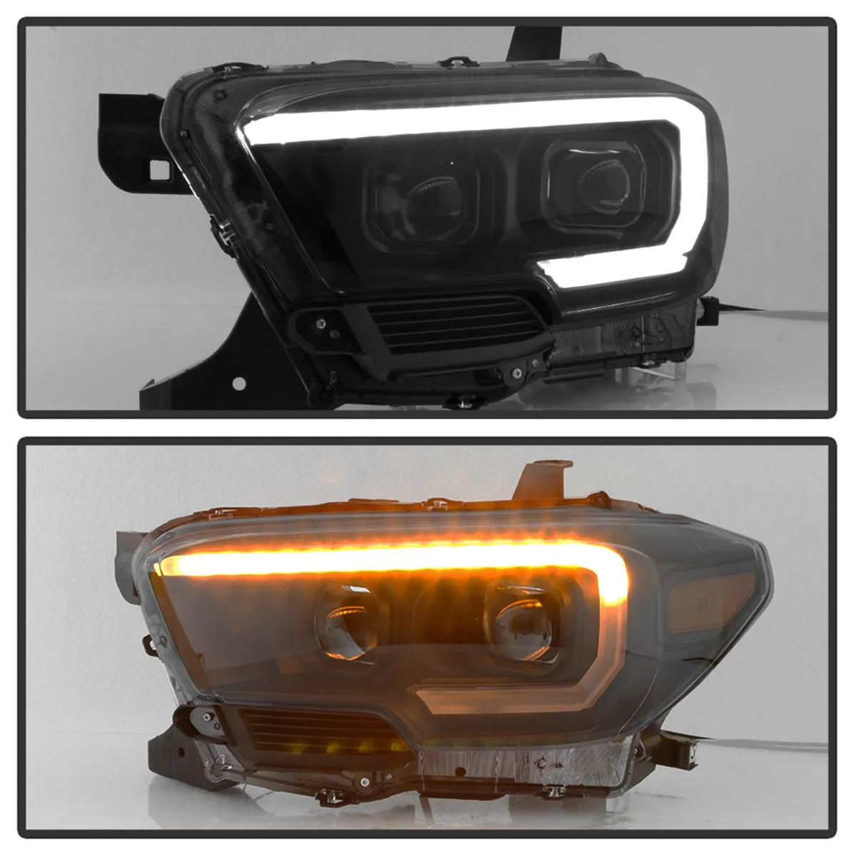 1622 Tacoma sr & Sr5 Models Only DRL Light Bar Projector Headlights Black Smoke product image