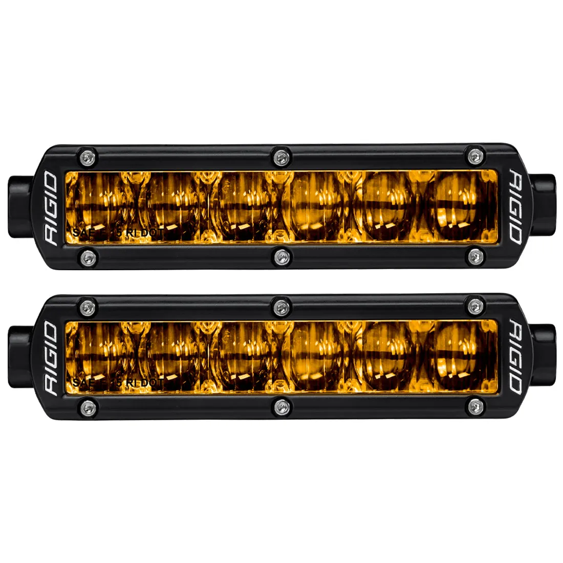 SAE J583 Compliant Selective Yellow Fog Light Pair Sr-Series Pro 6 Inch Street Legal Surface Mount Rigid Industries product image