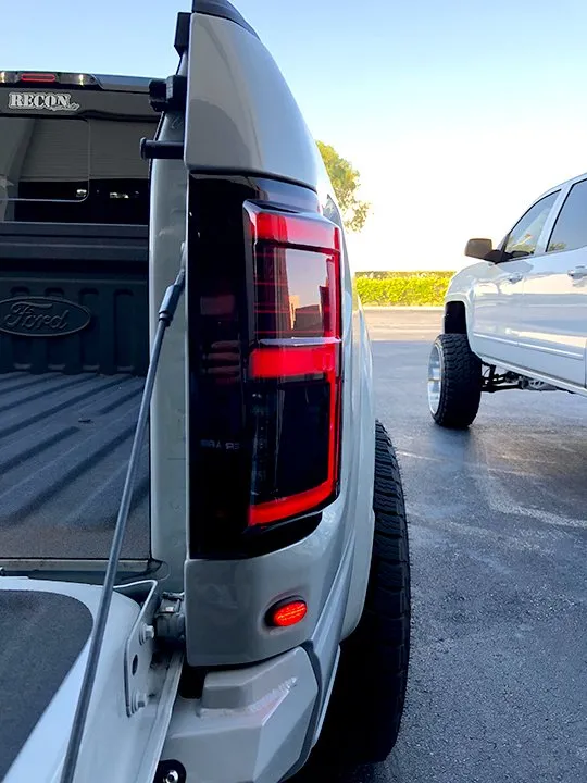 Ford F150 15-17 And Raptor 17-19 Replaces OEM LED Style Tail Lights w Blind Spot Warning System Oled Tail Lights - Cle product image