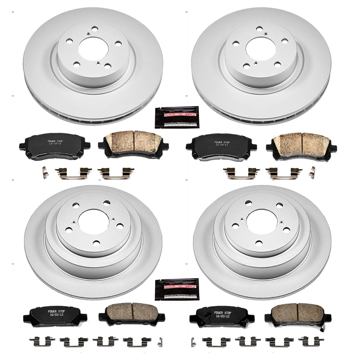 Z17 Geomet Coated Rotor Kit: Genuine Geomet Fully Coated Rotors; Ceramic Pads W/Hardware product image