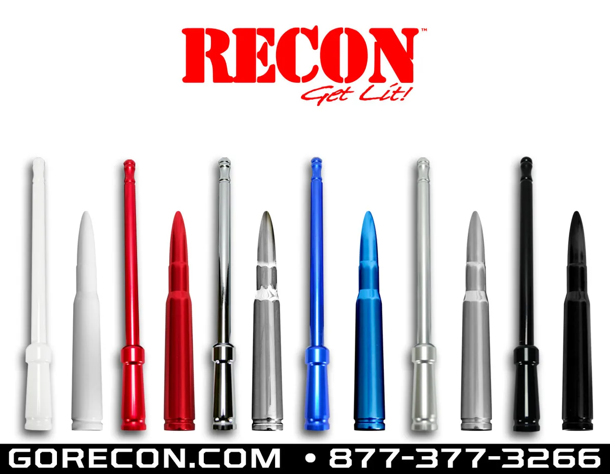 .50 Cal Bullet Antenna (Fits OEM Factory Threaded Antenna) Multiple Colors product image