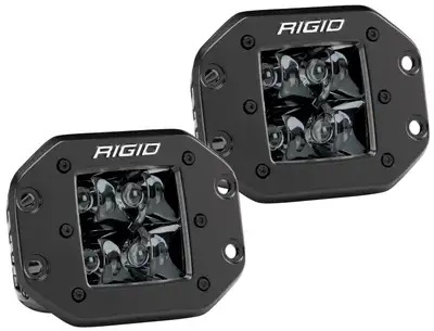 RIGID Industries RIGID D-Series PRO Midnight Edition, Spot Optic, Flush Mount, Single