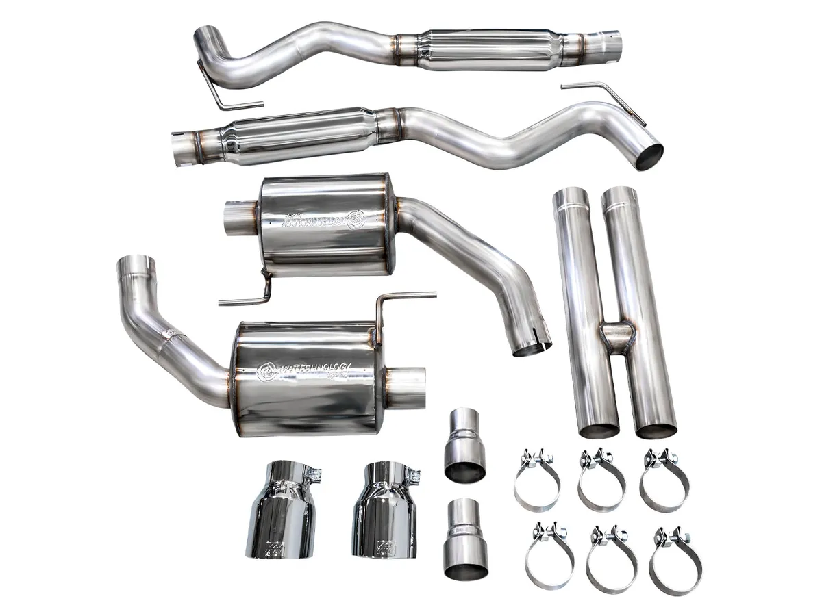 AWE Touring Edition Exhaust for S650 Ford Mustang GT Fastback - Dual Diamond Black Tips product image